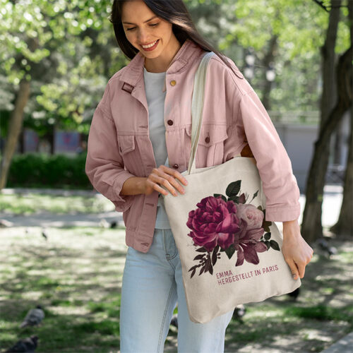 Sac Cabas Personalisiert - Rosenstrauß – Bild 2