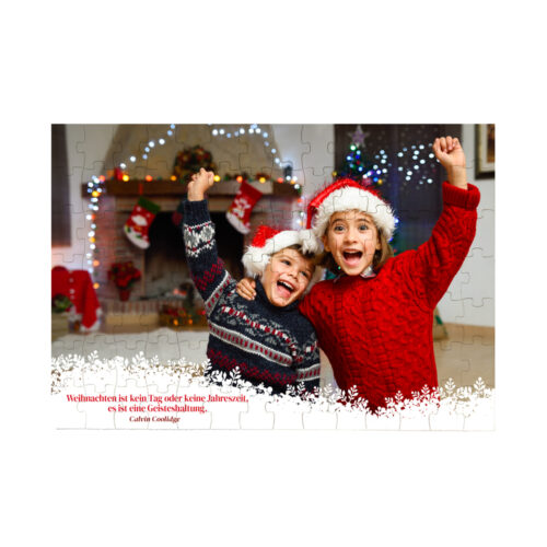 Personalisiertes Puzzle – Foto Weihnachtsflocken