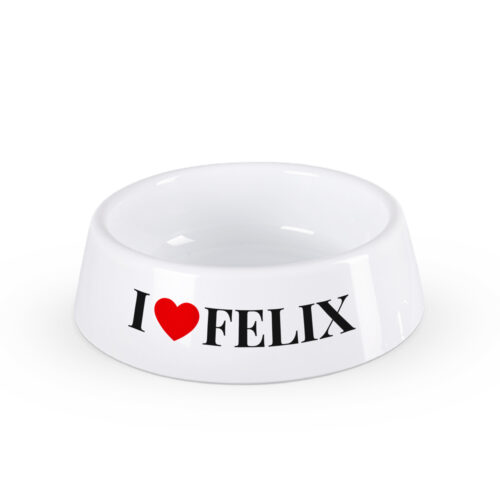 Personalisierter Futternapf - Ich liebe mein Tier <br> <strong> ⌀ 150 x 50 mm</strong>