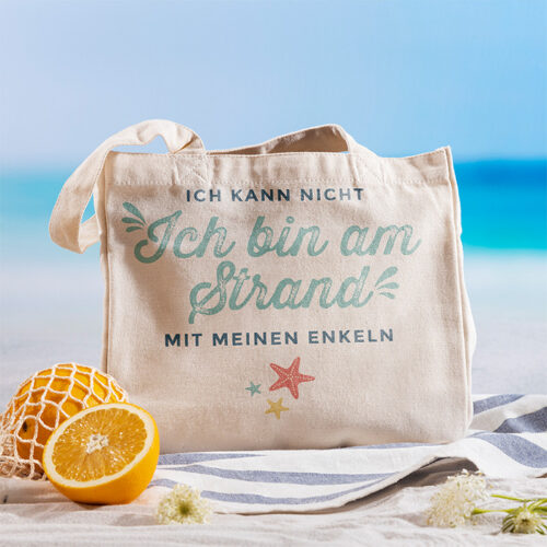 Personalisierte Einkaufstasche – Ich kann nicht, Ich bin am Strand – Bild 2