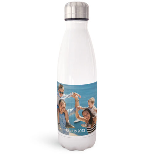 Edelstahl Trinkflasche - Mit Foto <br> <strong>  500 ml </strong>