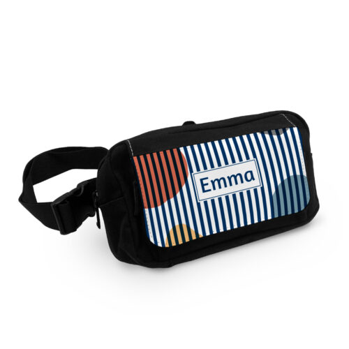 Personalisierte Bauchtasche – Gestreiftes Design mit Vornamen