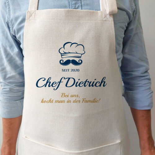 Schürze - Name des Chefs!