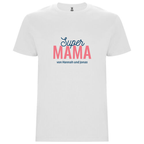 Weißes T-Shirt - Super Mama