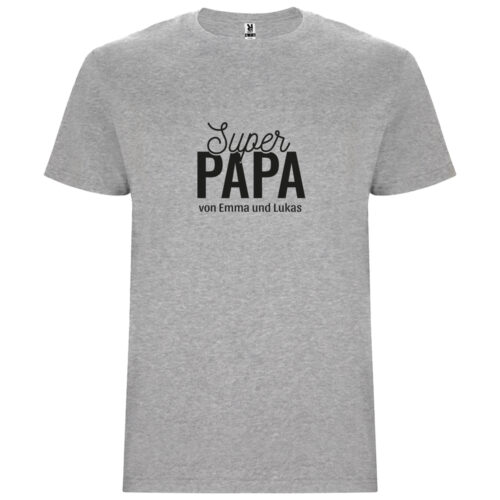 Graues T-Shirt - Super Papa