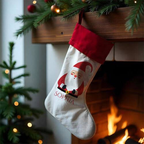 Personalisierter Weihnachtsstrumpf – Weihnachtsmann mit Namen – Bild 2