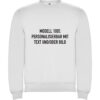 Weißer Sweatshirt - 100% anpassbares Modell