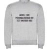 Grauer Sweatshirt - 100% anpassbares Modell