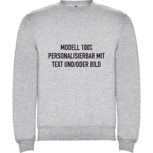 Grauer Sweatshirt - 100% anpassbares Modell