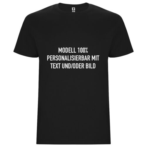 Schwarzes T-Shirt - 100% anpassbares Modell