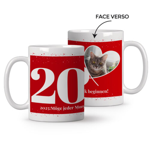 Personalisierte Tasse – 2025 mit Foto
