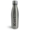 Edelstahl Trinkflasche Silber – Vorname <br> <strong>  500 ml </strong>