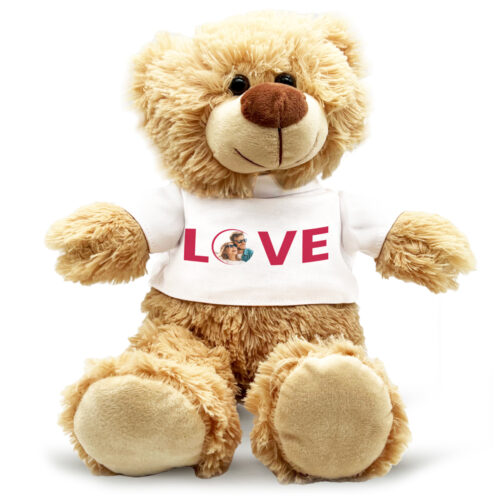 Billy der Plüschbär – Liebe mit Foto <br> <strong>  25 cm </strong>