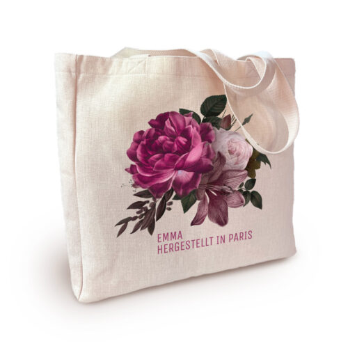 Sac Cabas Personalisiert - Rosenstrauß