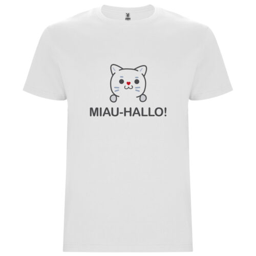 Weißes T-Shirt - Miau-Hallo!