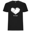 Schwarzes T-Shirt - Herz mit Vorname
