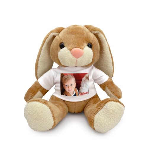 Bunny der Plüschhase – Foto und Vorname <br> <strong>  19 cm </strong>