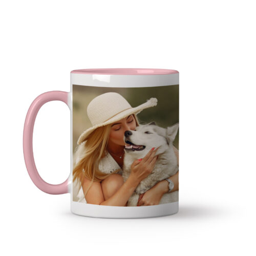 Personalisierte rosa Tasse – Panoramafoto