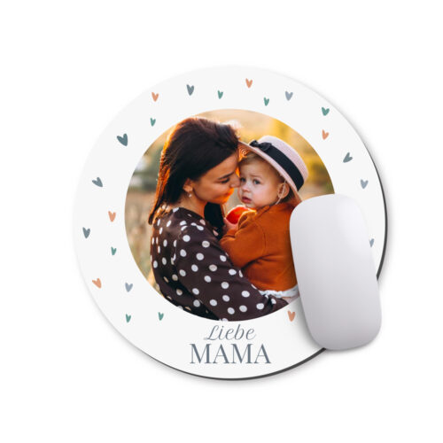 Mauspad - Liebe Mama <br> <strong>  ⌀ 20 cm </strong>