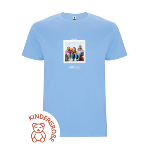 Hellblaues Kinder-T-Shirt - Polaroid