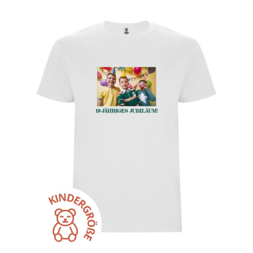 T-shirt Kinder weiß - Foto und Text