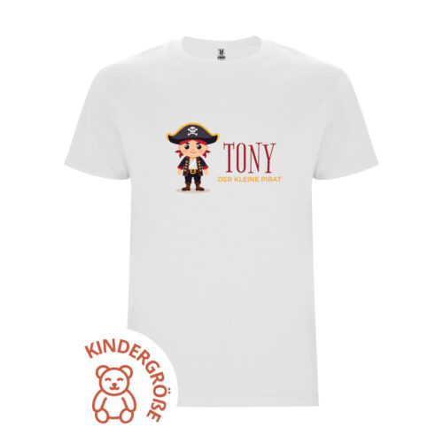 Weißes Kinder-T-Shirt - Pirat