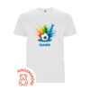 Weißes Kinder-T-Shirt – Fußball in Farbe