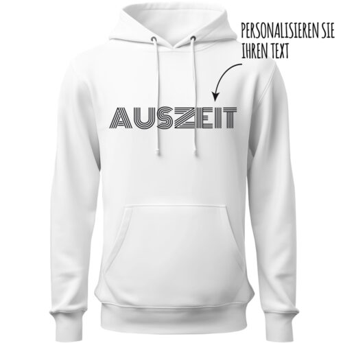 Weißer Kapuzenpullover - Auszeit