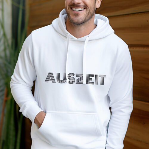 Weißer Kapuzenpullover - Auszeit – Bild 2