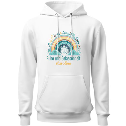 Weißer Kapuzenpullover - Ruhe und Gelassenheit