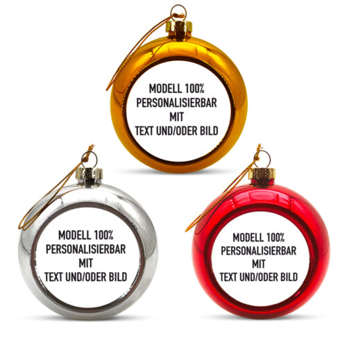 Set aus 3 Weihnachtskugeln - 100 % individuell gestaltbar