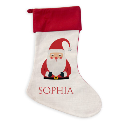 Personalisierter Weihnachtsstrumpf – Weihnachtsmann mit Namen