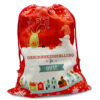 Großer personalisierter roter Weihnachtssack – Geschenklieferung <br> <strong>50x66 cm</strong>