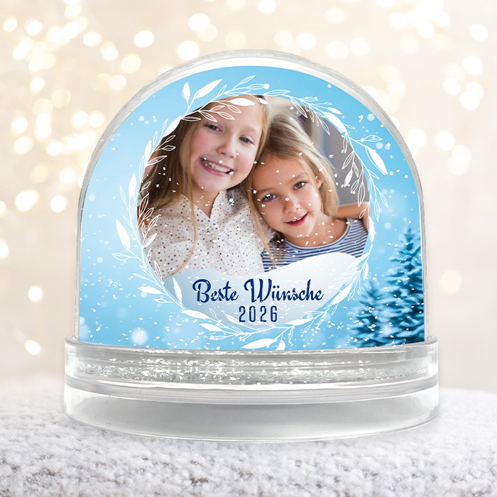 Alternative view of Personalisierbare Schneekugel – Beste Wünsche mit Foto
