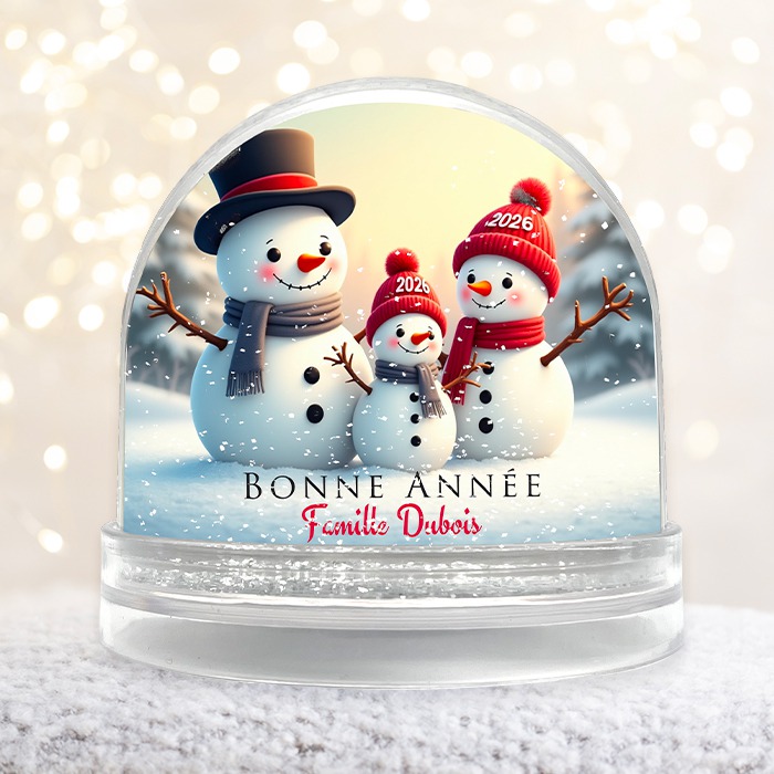 Alternative view of Personalisierbare Schneekugel – Beste Wünsche 2026