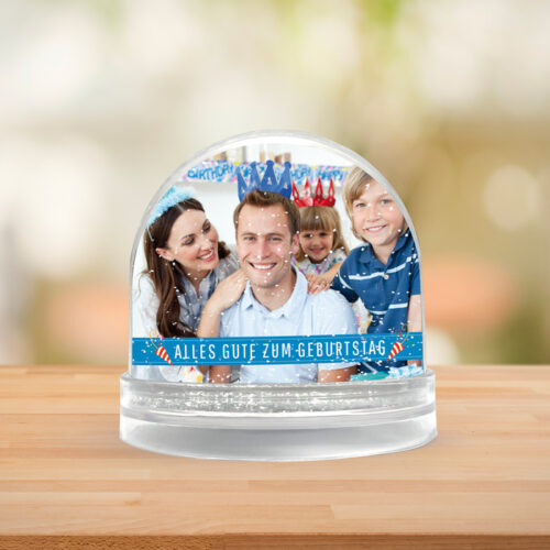 Personalisierbare Schneekugel – Geburtstagsfoto – Bild 2