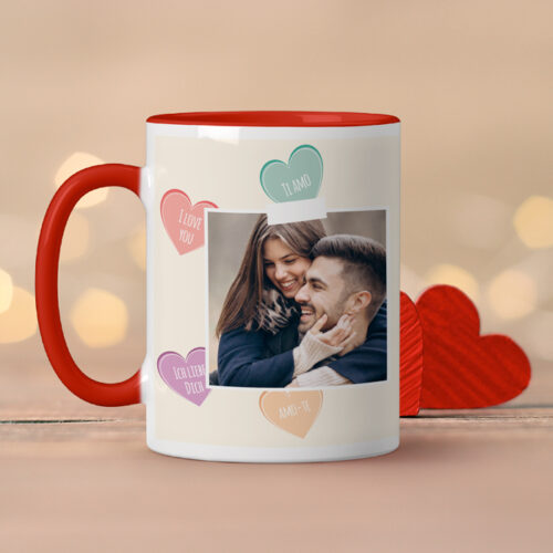 Personalisierter roter tasse – Die Sprache der Liebe – Bild 2