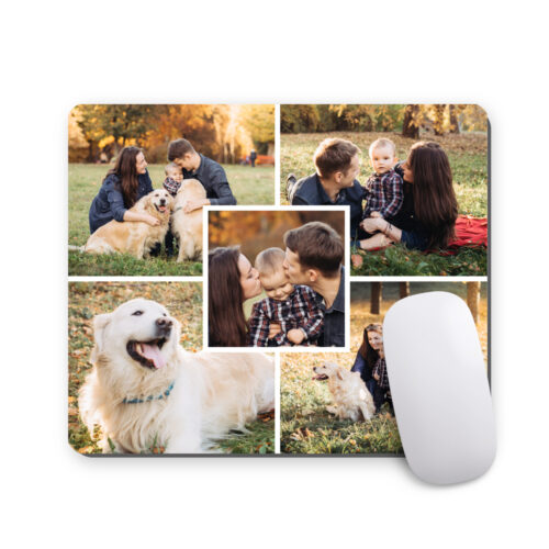 Rechteckiges Mauspad -  Multifotos  <br> <strong>  23,4 x 19,1 cm </strong>