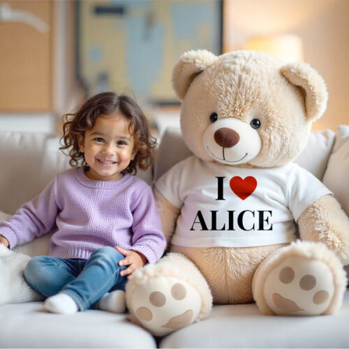 Sammy, der große Plüschbär - I Love <br> <strong>  100 cm </strong> – Bild 2
