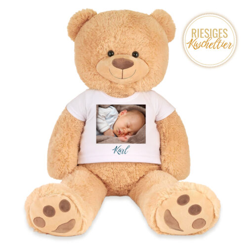 Sammy, der große Plüschbär - Foto und Name <br> <strong>  100 cm </strong>