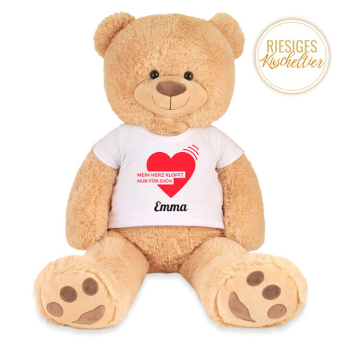 Sammy, der große Plüschbär - Mein herz klopft nur für dich <br> <strong>  100 cm </strong>