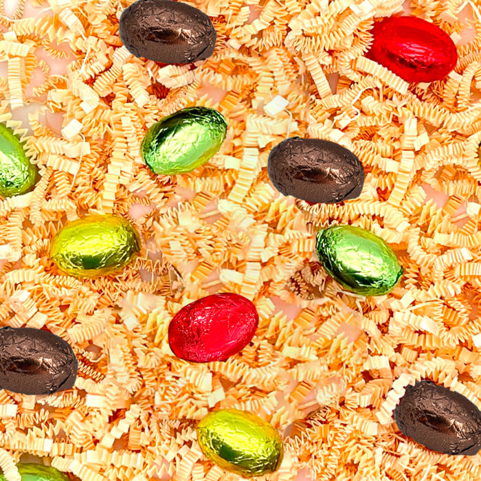 Alternative view of Rechteckige Ostermetalldose – Schokoladeneier – Mit Foto