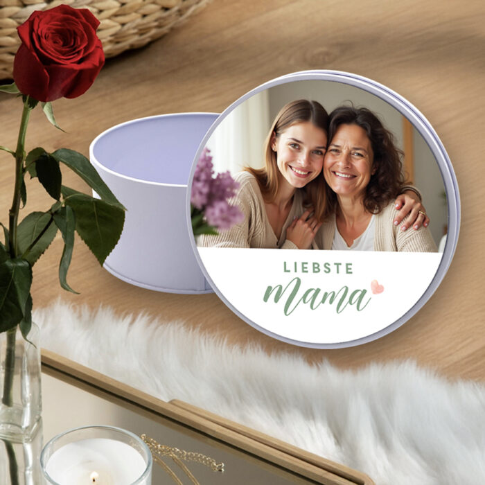 Alternative view of Runde Metalldose – Liebste Mama