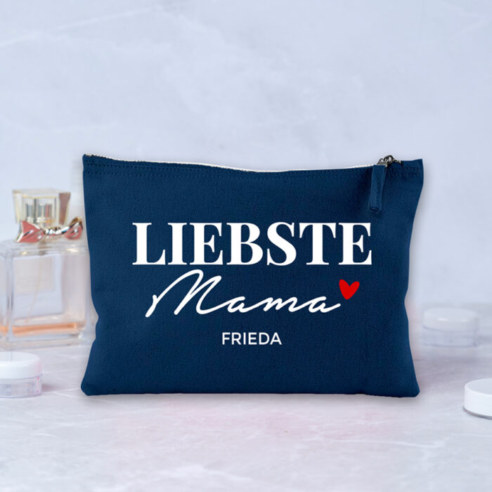 Alternative view of Personalisierte Tasche in Marineblau – Mama mit Liebe<br> <strong>22,5 x 16 cm</strong>