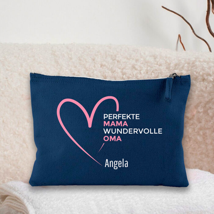Alternative view of Personalisierte Tasche in Marineblau – Perfekte Mama, wundervolle Oma<br> <strong>22,5 x 16 cm</strong>