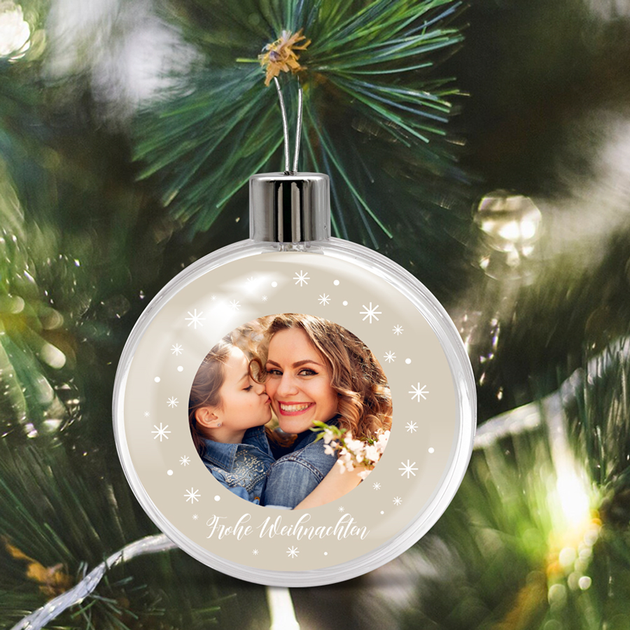 Transparente Weihnachtsstern-Kugel – Frohe Weihnachten – Bild 2
