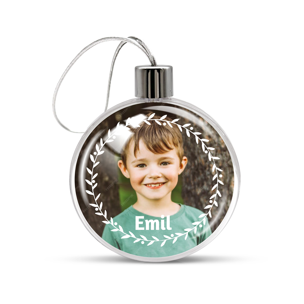 Transparente Weihnachtsstern-Kugel – Weihnachtskranz