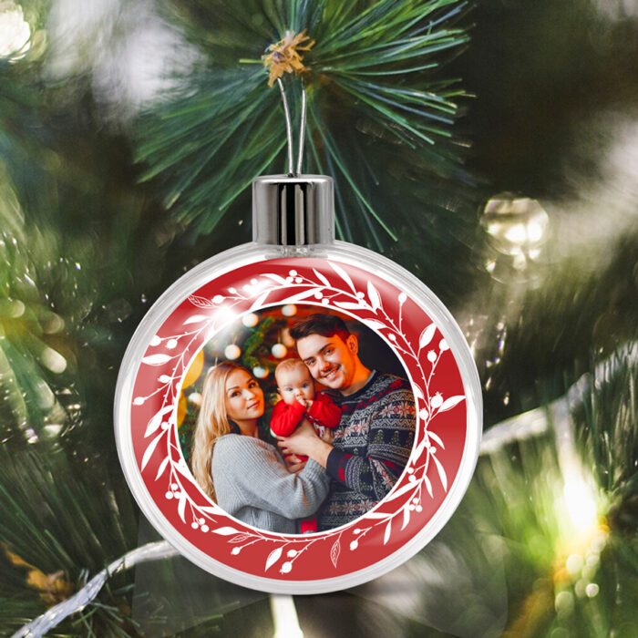 Alternative view of Transparente Weihnachtsstern-Kugel – Kranz mit Foto