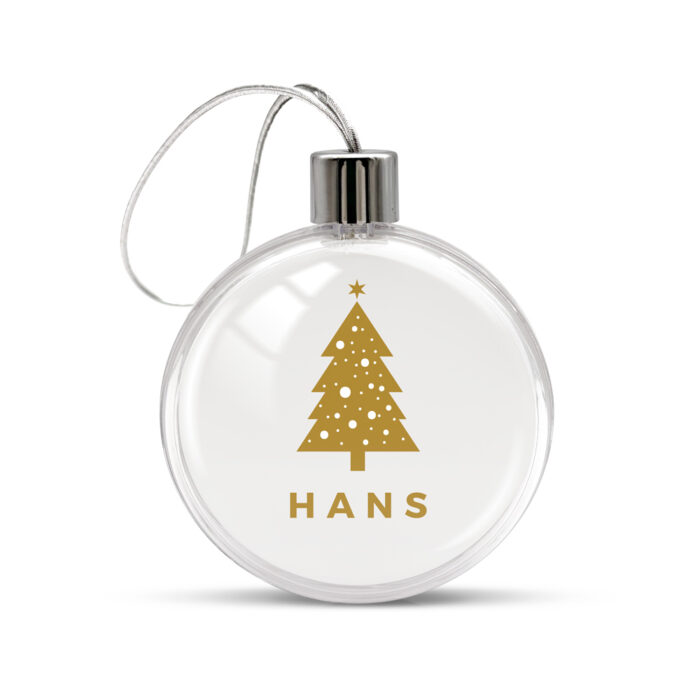 Transparente Weihnachtsstern-Kugel – Vorname