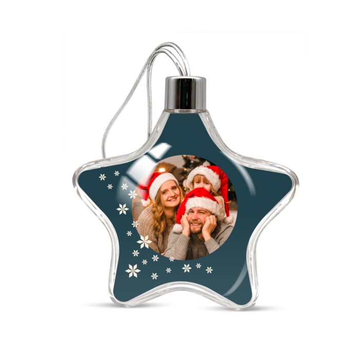 Transparente Weihnachtsstern-Kugel – Weihnachtsfoto